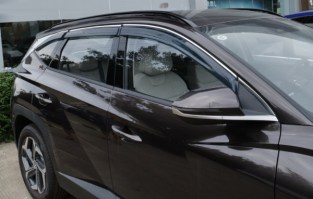 Дефлекторы Hyundai Tucson 2021+ LUNA (хром молдинг)